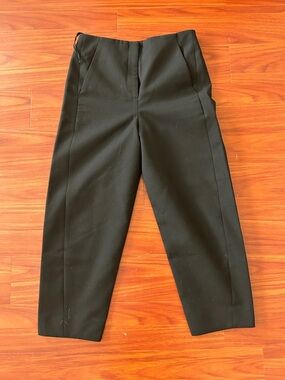 COS Black High-Waist Tailored Crop Pants